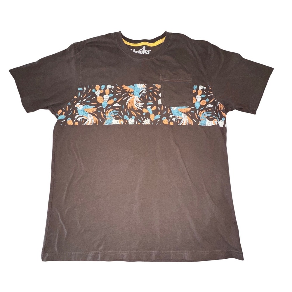 Howler‎ Brothers Mens Brown Bird Graphic Logo Tee Shirt Size XL
